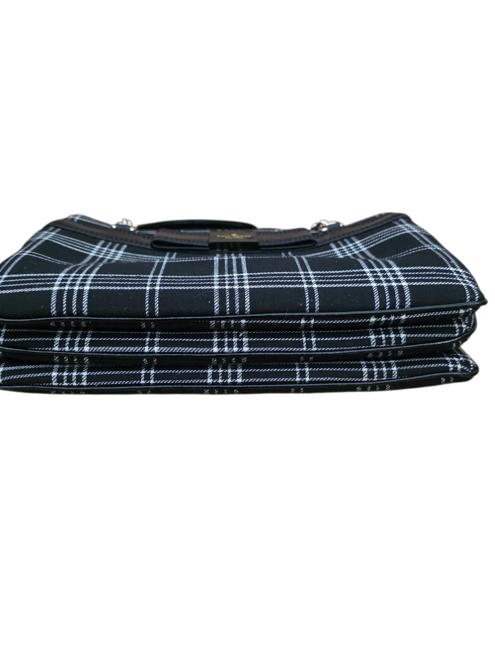 Kate Spade New York Primrose Hill Darcy Plaid Black White Shoulder Bag